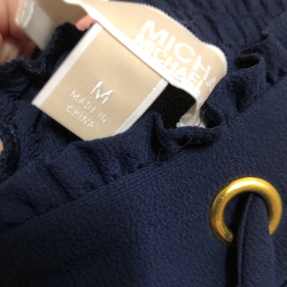 NWT Michael Kors Palazzo Pants Navy Blue 8 / M - Picture 4 of 4